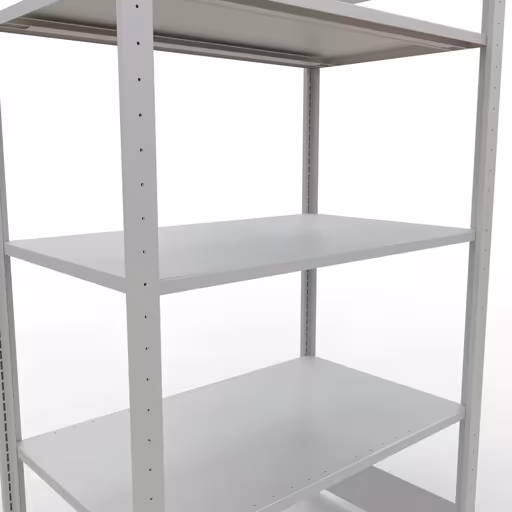 Produktbild Nr.6 des Artikels Grundregal, Fachbodenregal Stecksystem MULTIplus150, 2000 x 1000 x 600 mm (HxBxT), 5 Fachböden, Längenriegel, RAL 7035 lichtgrau aus der Produktreihe Stecksystem von der Marke Schulte Lagertechnik