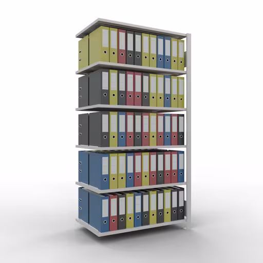 Produktbild Nr 12 des Artikels Anbauregal, Büro-Fachbodenregal Stecksystem MULTIplus150, 2000 x 1000 x 600 mm (HxBxT), 6 Fachböden, Längenriegel, ohne Mittelanschlag, lichtgrau Abbildung Nr 12 des Artikels Anbauregal, Büro-Fachbodenregal Stecksystem MULTIplus150, 2000 x 1000 x 600 mm (HxBxT), 6 Fachböden, Längenriegel, ohne Mittelanschlag, lichtgrau aus der Produktgruppe Büroregale von der Marke Schulte Lagertechnik