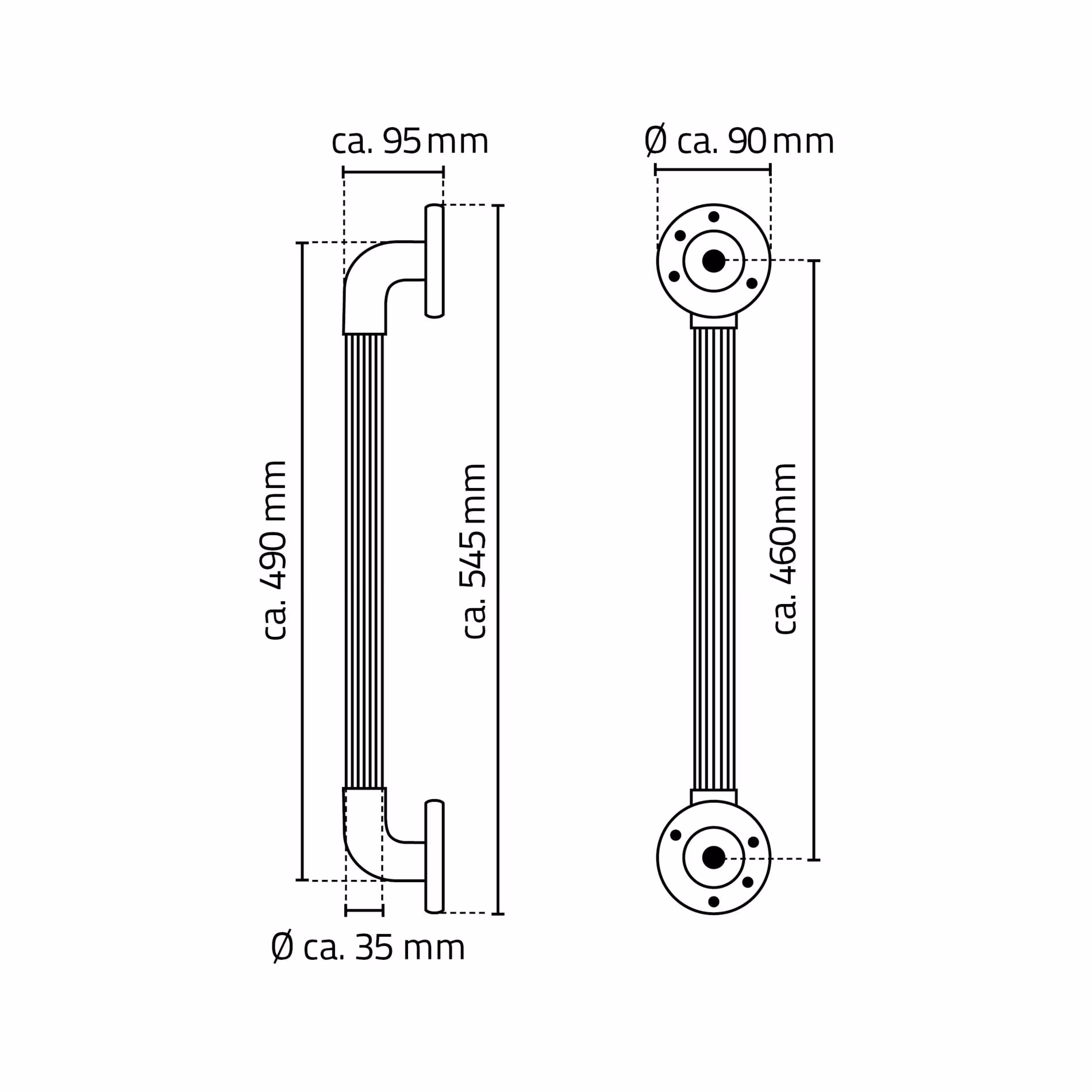 Zusatzbild des Artikels Haltegriff Max M, chromfarben glänzend, ABS Zusatzbild des Artikels Haltegriff Max M, chromfarben glänzend, ABS aus Haltegriffe