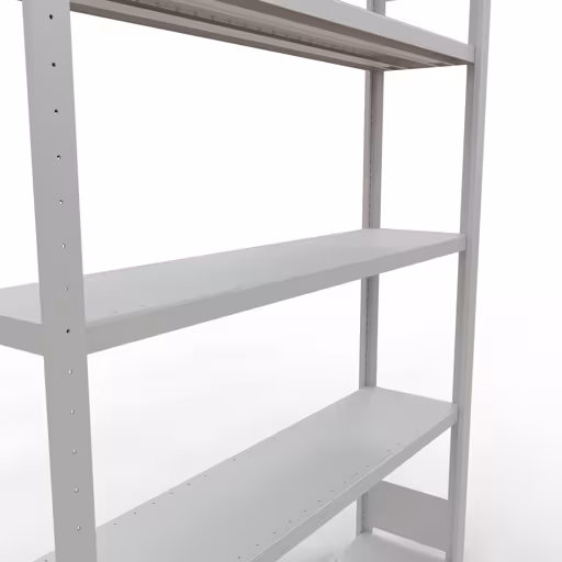 Grundregal, Fachbodenregal Stecksystem MULTIplus250, 2000 x 1300 x 300 mm (HxBxT), 5 Fachböden, Längenriegel, RAL 7035 lichtgrau von der Marke Schulte Lagertechnik aus der Produktreihe Stecksystem