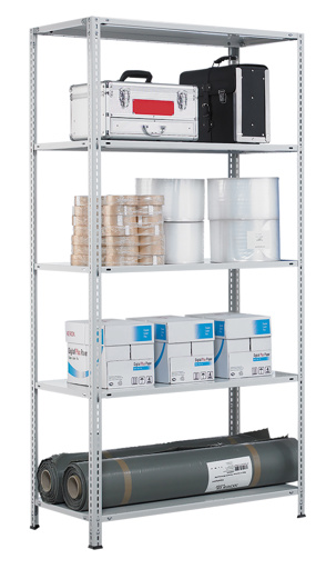 Anbauregal, Fachbodenregal Schraubsystem MULTIplus150, 2000 x 750 x 800 mm (HxBxT), RAL 7035 lichtgrau, 5 Fachböden aus der Kategorie Anbauregal mit der Artikelnummer 30685-75