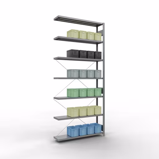 Stecksystem Anbauregal 3000x1300x300 mm, Typ 250 kg, verzinkt von der Marke Schulte Lagertechnik aus der Produktreihe Stecksystem