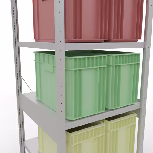 Abbildung Nr 10 des Artikels Grundregal, Fachbodenregal Stecksystem MULTIplus250, 2500 x 750 x 800 mm (HxBxT), 6 Fachböden, Kreuzstrebe, RAL 7035 lichtgrau aus der Produktgruppe Stecksystem von der Marke Schulte Lagertechnik