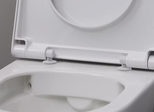 Duravit Wand-WC Set 540 mm D-Neo Weiß, Tiefspüler rimless, WC-Sitz mit Absenkautomatik, inklusive Durafix