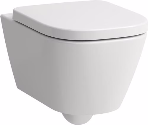 Laufen Wand-Tiefspül-WC Pack MEDA Advanced spülrandlos verdeckte Befestigung mit WC-Sitz weiß