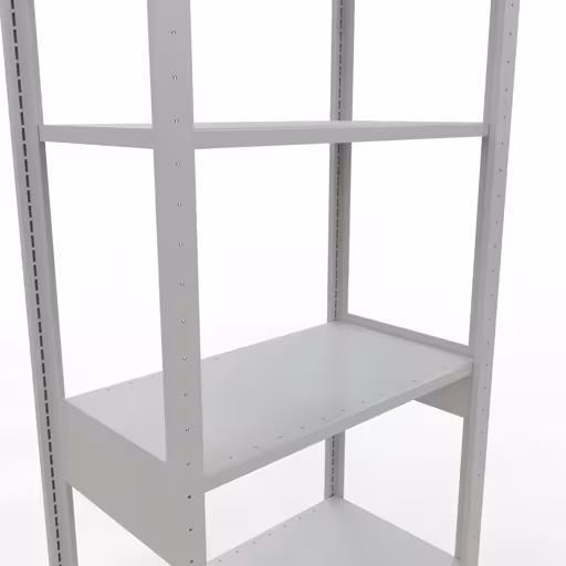 Zusatzbild des Artikels Grundregal, Fachbodenregal Stecksystem MULTIplus150, 2500 x 750 x 400 mm (HxBxT), 6 Fachböden, Längenriegel, RAL 7035 lichtgrau aus Grundregal