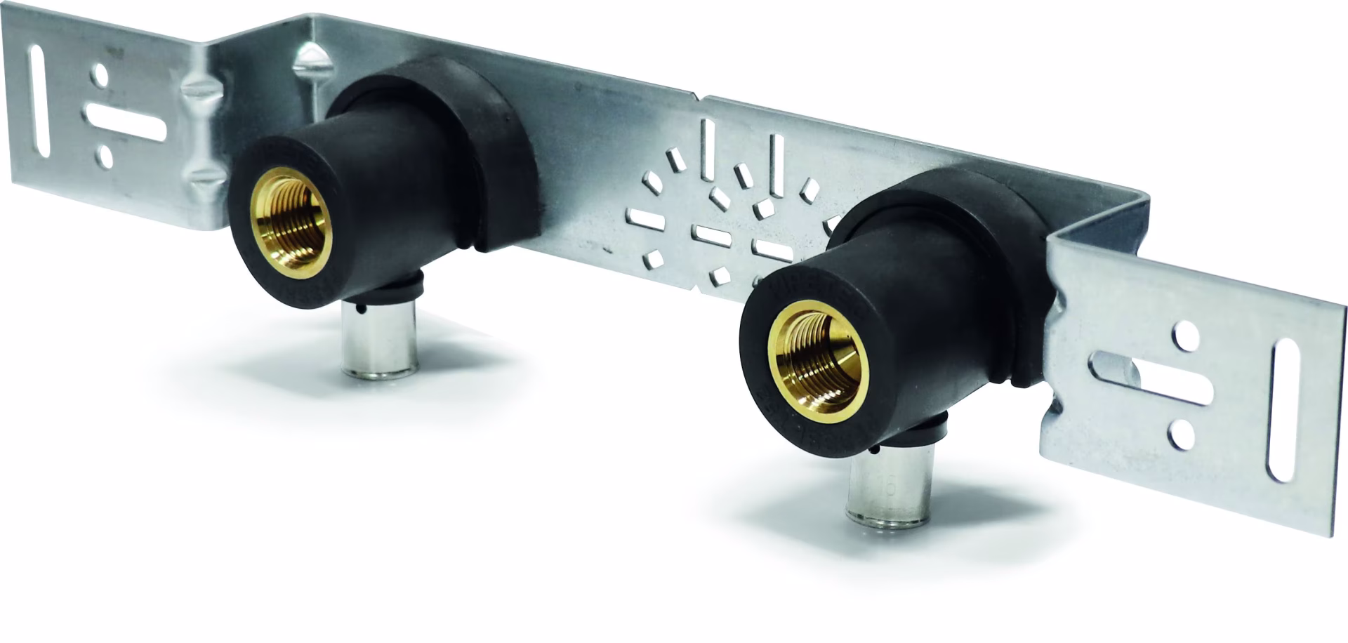 Pipetec Pressfitting Wandwinkelset 20x2mm – ½“ IG 52mm montiert auf abgewinkelter Montageplatte mit Schallschutzsets von der Marke Pipetec Pipetec Pressfitting Wandwinkelset mit Montageplatte und Schallschutzset aus der Kategorie Pressfittings Messing mit der Artikelnummer PFWWSETGU2052SS, Adapter, Elektronik, Elektrisches Gerät, Schalter, Adapter, Elektronik, Elektrisches Gerät, Schalter