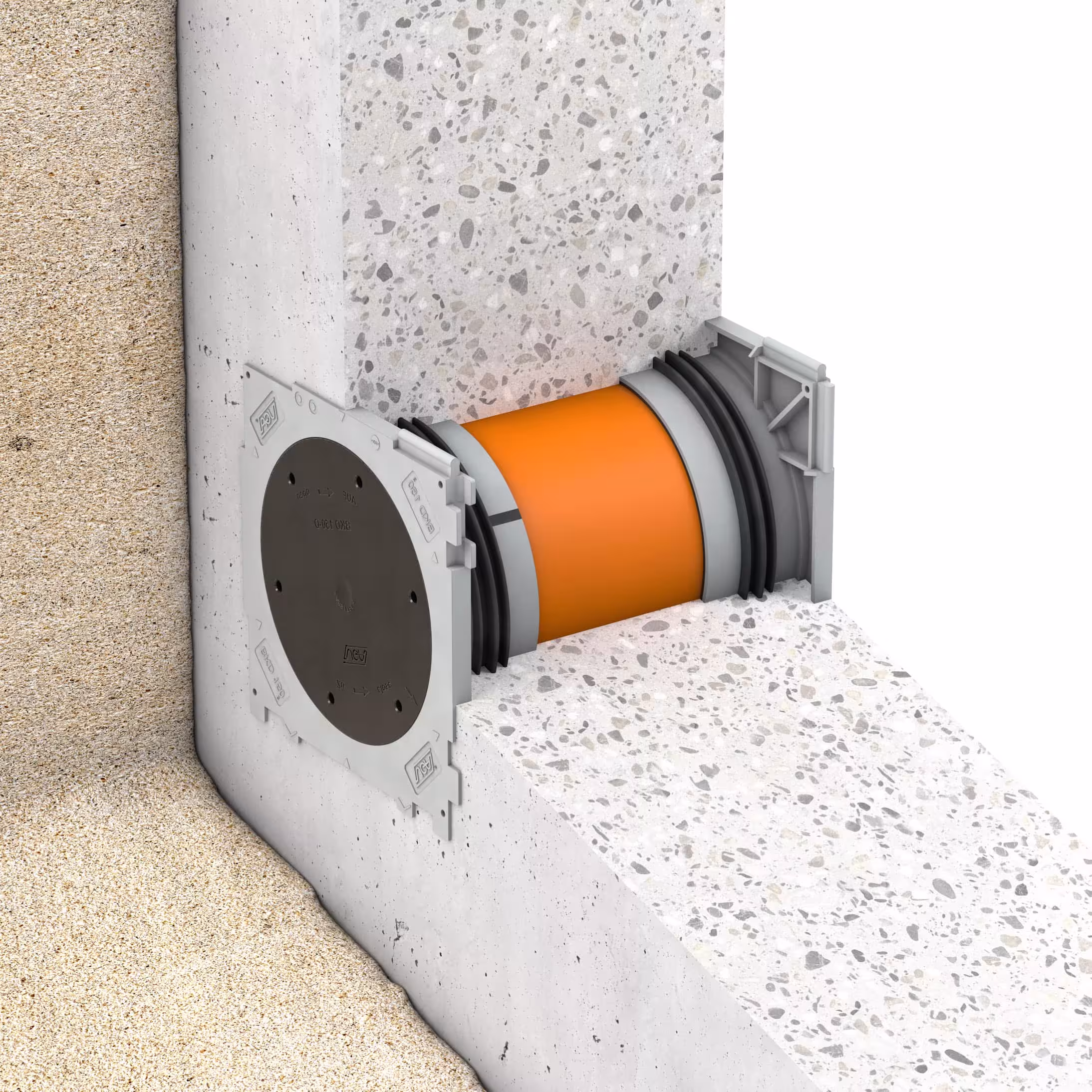 Doppel-Dichtpackung-Bajonett BKD150-K2/150 von der Marke UGA System-Technik Doppel-Dichtpackung-Bajonett BKD150-K2 Typ Wandstärke: 150 mm aus der Kategorie Kabelschutz mit der Artikelnr. 402115015000