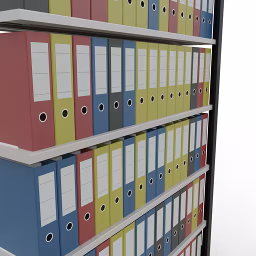 Produktbild Nr 13 des Artikels Anbauregal, Büro-Fachbodenregal Stecksystem MULTIplus85, 2300 x 1300 x 300 mm (HxBxT), 7 Fachböden, Kreuzstrebe, ohne Anschlagleiste, schwarz/lichtgrau Abbildung Nr 13 des Artikels Anbauregal, Büro-Fachbodenregal Stecksystem MULTIplus85, 2300 x 1300 x 300 mm (HxBxT), 7 Fachböden, Kreuzstrebe, ohne Anschlagleiste, schwarz/lichtgrau aus der Produktgruppe Büroregale von der Marke Schulte Lagertechnik