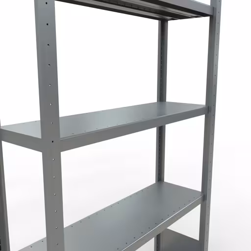 Produktbild Nr.6 des Artikels Grundregal, Fachbodenregal Stecksystem MULTIplus250, 2000 x 1000 x 300 mm (HxBxT), 5 Fachböden, Längenriegel, verzinkt aus der Produktreihe Stecksystem von der Marke Schulte Lagertechnik