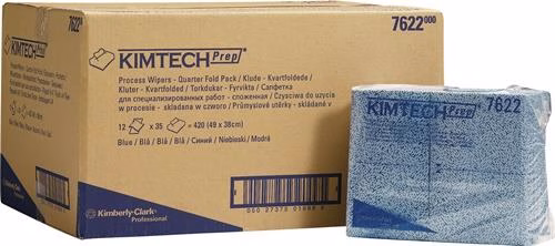 Prozesswischtuch KIMTECH 7622 Länge circa 381 mmxBreite circa 490mm blau 12 Blatt à 35 Tücher von der Marke Kimtech Prozesswischtuch KIMTECH 7622 Länge circa 381 mmxBreite circa 490mm blau 12 Blatt à 35 Tücher aus der Kategorie Putz- und Wischtücher Handtücher Handtuchrollen mit der Teilenummer 9000469363