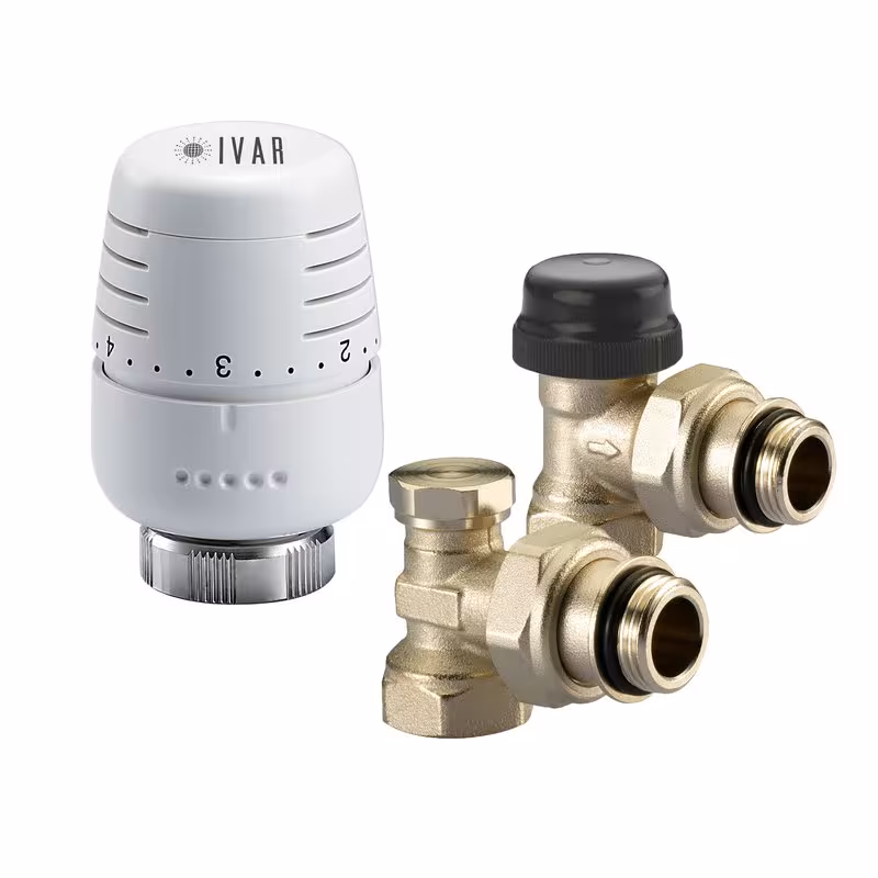 Heizkörperanschluss Set 1/2 Zoll Eck KS 302 LN von der Marke Ivar Ivar Heizkörperanschluss Set inkl. Thermostatkopf T5000 Typ Ausführung: 1/2" Eck-Bausatz aus der Kategorie Heizkörpermontage & Anschlüsse mit der Artikelnr. 520178VL