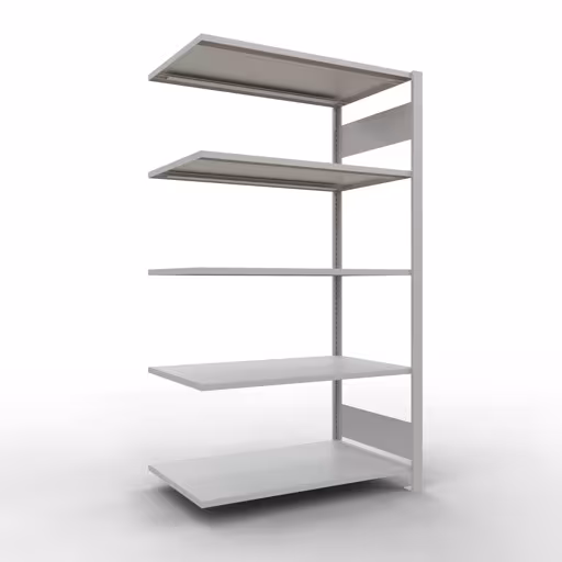 Anbauregal, Büro-Fachbodenregal Stecksystem MULTIplus150, 1800 x 1000 x 600 mm (HxBxT), 5 Fachböden, Längenriegel, ohne Mittelanschlag, lichtgrau von der Marke Schulte Lagertechnik Anbauregal, Büro-Fachbodenregal Stecksystem MULTIplus150, 1800 x 1000 x 600 mm (HxBxT), 5 Fachböden, Längenriegel, ohne Mittelanschlag, lichtgrau aus der Kategorie Stecksystem mit der Artikelnummer 36058