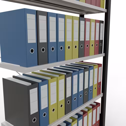 Abbildung Nr 13 des Artikels Anbauregal, Büro-Fachbodenregal Stecksystem MULTIplus85, 1800 x 1000 x 300 mm (HxBxT), 5 Fachböden, Kreuzstrebe, ohne Anschlagleiste, schwarz/lichtgrau aus der Produktgruppe Büroregale von der Marke Schulte Lagertechnik