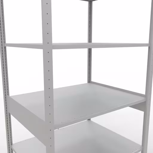 Abbildung Nr 9 des Artikels Grundregal, Fachbodenregal Stecksystem MULTIplus150, 2500 x 1000 x 800 mm (HxBxT), 6 Fachböden, Kreuzstrebe, RAL 7035 lichtgrau aus der Produktgruppe Stecksystem von der Marke Schulte Lagertechnik