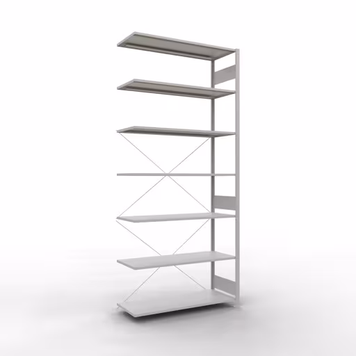 Produktbild Nr.11 des Artikels Stecksystem Anbauregal 3000x1300x500 mm, Typ 150 kg, lichtgrau aus der Produktreihe Stecksystem von der Marke Schulte Lagertechnik