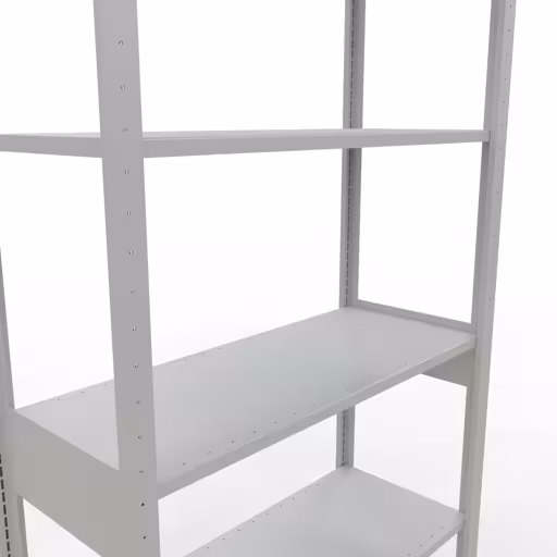 Abbildung Nr 15 des Artikels Grundregal, Fachbodenregal Stecksystem MULTIplus85, 2500 x 1000 x 400 mm (HxBxT), 6 Fachböden, Längenriegel, RAL 7035 lichtgrau aus der Produktgruppe Stecksystem von der Marke Schulte Lagertechnik