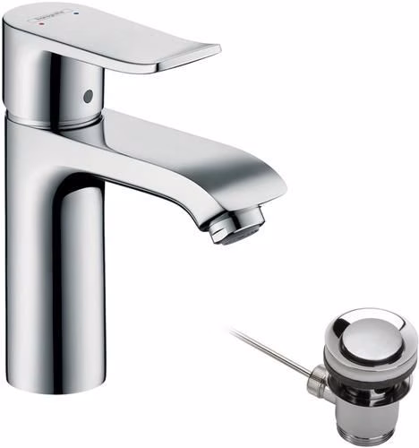 Hansgrohe Einhebel-Waschtischmischer METRIS 110 Nennweite 15 ComfortZone 110 mit Zugstangen-Ablaufgarnitur G 1 1/4 Zoll chrom von der Marke Hansgrohe Einhebel-Waschtischmischer METRIS 110 chrom Nennweite 15 HANSGROHE aus der Kategorie Waschtischarmaturen mit der Teilenummer 6000536128