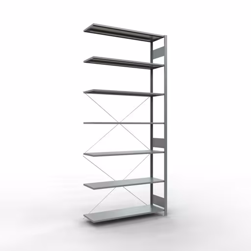 Stecksystem Anbauregal 3000x1300x400 mm, Typ 150 kg, verzinkt aus der Kategorie Anbauregal mit der Artikelnummer 12747-130
