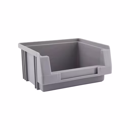 Sichtlagerkasten, TxBxH 89x102x50 mm, grau, Polypropylen von der Marke Schulte Lagertechnik aus der Produktreihe Fachbodenregale