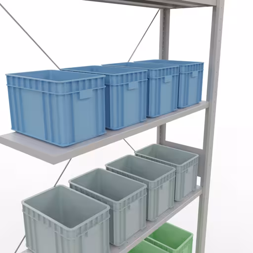 Produktbild Nr 16 des Artikels Anbauregal, Fachbodenregal Stecksystem MULTIplus85, 3000 x 1000 x 300 mm (HxBxT), 7 Fachböden, Kreuzstrebe, RAL 7035 lichtgrau Abbildung Nr 16 des Artikels Anbauregal, Fachbodenregal Stecksystem MULTIplus85, 3000 x 1000 x 300 mm (HxBxT), 7 Fachböden, Kreuzstrebe, RAL 7035 lichtgrau aus der Produktgruppe Stecksystem von der Marke Schulte Lagertechnik