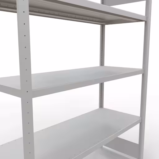 Abbildung Nr 15 des Artikels Grundregal, Fachbodenregal Stecksystem MULTIplus250, 2000 x 1300 x 500 mm (HxBxT), 5 Fachböden, Längenriegel, RAL 7035 lichtgrau aus der Produktgruppe Stecksystem von der Marke Schulte Lagertechnik