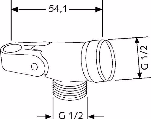 KLUDI Brausehalter mit Gelenkstück chrom