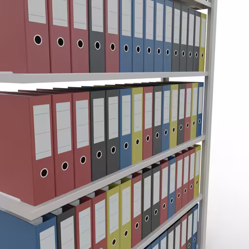 Produktbild Nr 11 des Artikels Anbauregal, Büro-Fachbodenregal Stecksystem MULTIplus85, 2000 x 1300 x 300 mm (HxBxT), 6 Fachböden, Kreuzstrebe, ohne Anschlagleiste, lichtgrau Abbildung Nr 11 des Artikels Anbauregal, Büro-Fachbodenregal Stecksystem MULTIplus85, 2000 x 1300 x 300 mm (HxBxT), 6 Fachböden, Kreuzstrebe, ohne Anschlagleiste, lichtgrau aus der Produktgruppe Büroregale von der Marke Schulte Lagertechnik