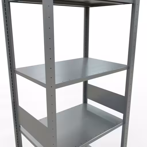 Produktbild Nr.6 des Artikels Grundregal, Fachbodenregal Stecksystem MULTIplus150, 3000 x 750 x 500 mm (HxBxT), 7 Fachböden, Längenriegel, verzinkt aus der Produktreihe Stecksystem von der Marke Schulte Lagertechnik