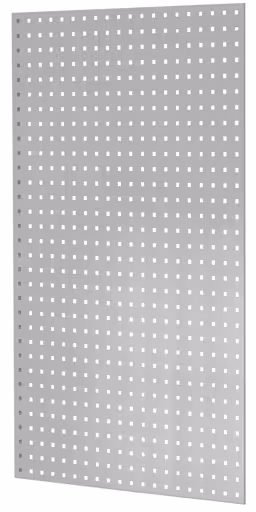 Andere Ansicht des Artikels Lochplatten-Seitenblende, 90 x 1250 x 800 mm (H x T), RAL 7035 lichtgrau aus der Kategorie Stecksystem