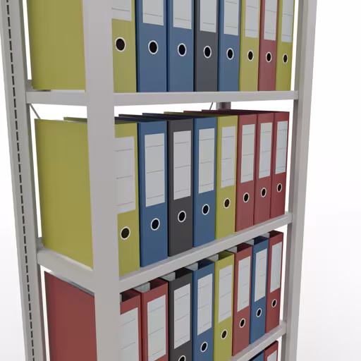 Produktbild Nr 13 des Artikels Grundregal, Büro-Fachbodenregal Stecksystem MULTIplus85, 2000 x 750 x 300 mm (HxBxT), 6 Fachböden, Kreuzstrebe, mit Anschlagleiste, lichtgrau Abbildung Nr 13 des Artikels Grundregal, Büro-Fachbodenregal Stecksystem MULTIplus85, 2000 x 750 x 300 mm (HxBxT), 6 Fachböden, Kreuzstrebe, mit Anschlagleiste, lichtgrau aus der Produktgruppe Büroregale von der Marke Schulte Lagertechnik