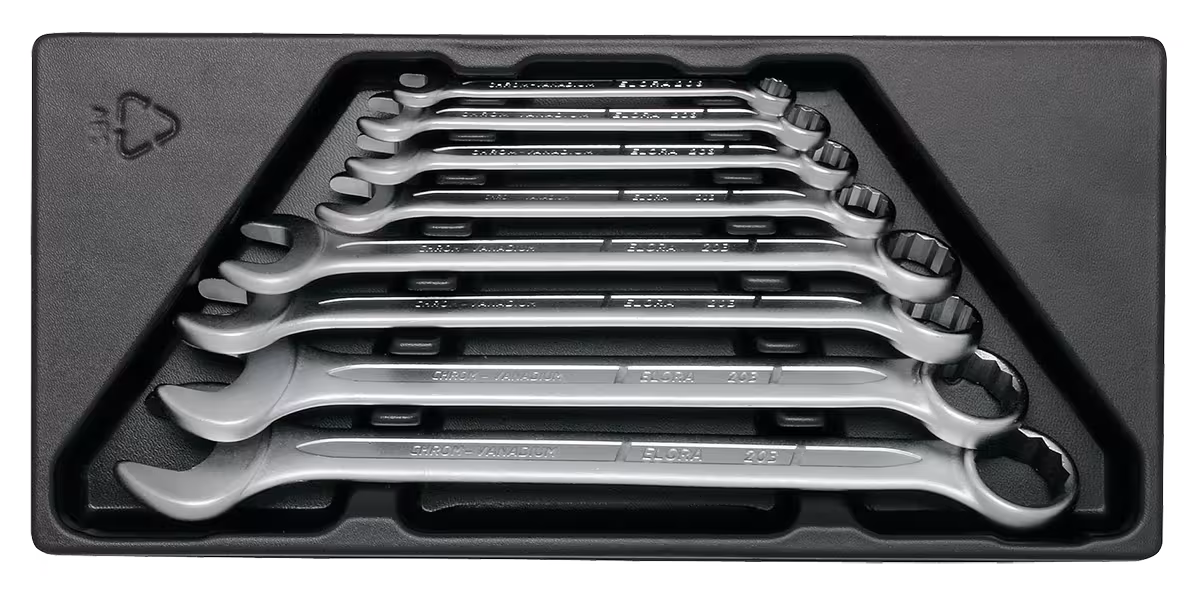 Maul-Ringschlüssel-Satz, 8-teilig MS-6 von ELORA Maul-Ringschlüssel-Satz, 8-teilig, ELORA-MS-6 aus der Kategorie Ordnungssysteme & Werkstattwagen mit der Artikelnr. 0000506001000
