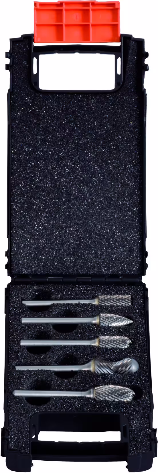 Frässtifte HM, 5tlg in MAMBO-BOX "S" Form B, C, E, G Kopfdurchmesser 9.6 mm und Form X aus der Kategorie Bohrer mit der Artikelnummer 70297