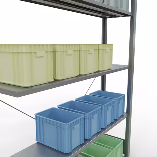 Produktbild Nr.15 des Artikels Stecksystem Anbauregal 2000x1300x300 mm, Typ 150 kg, verzinkt aus der Produktreihe Stecksystem von der Marke Schulte Lagertechnik