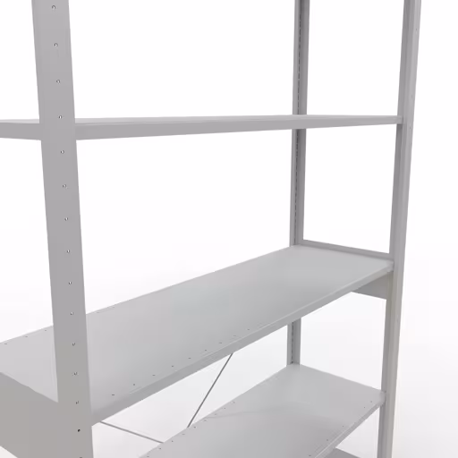 Stecksystem Grundregal 2500x1300x400 mm, Typ 150 kg, lichtgrau von Schulte Lagertechnik aus der Kategorie Stecksystem
