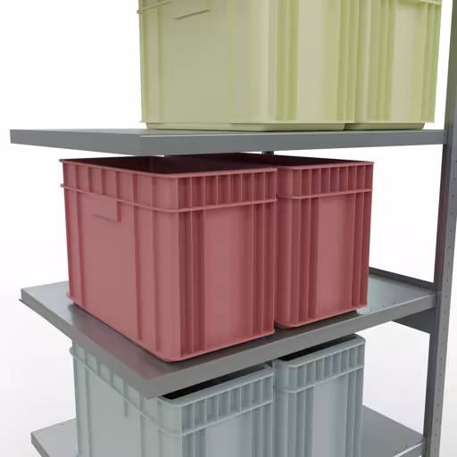 Abbildung Nr 15 des Artikels Anbauregal, Fachbodenregal Stecksystem MULTIplus330, 2500 x 1000 x 800 mm (HxBxT), 6 Fachböden, Kreuzstrebe, verzinkt aus der Produktgruppe Stecksystem von der Marke Schulte Lagertechnik