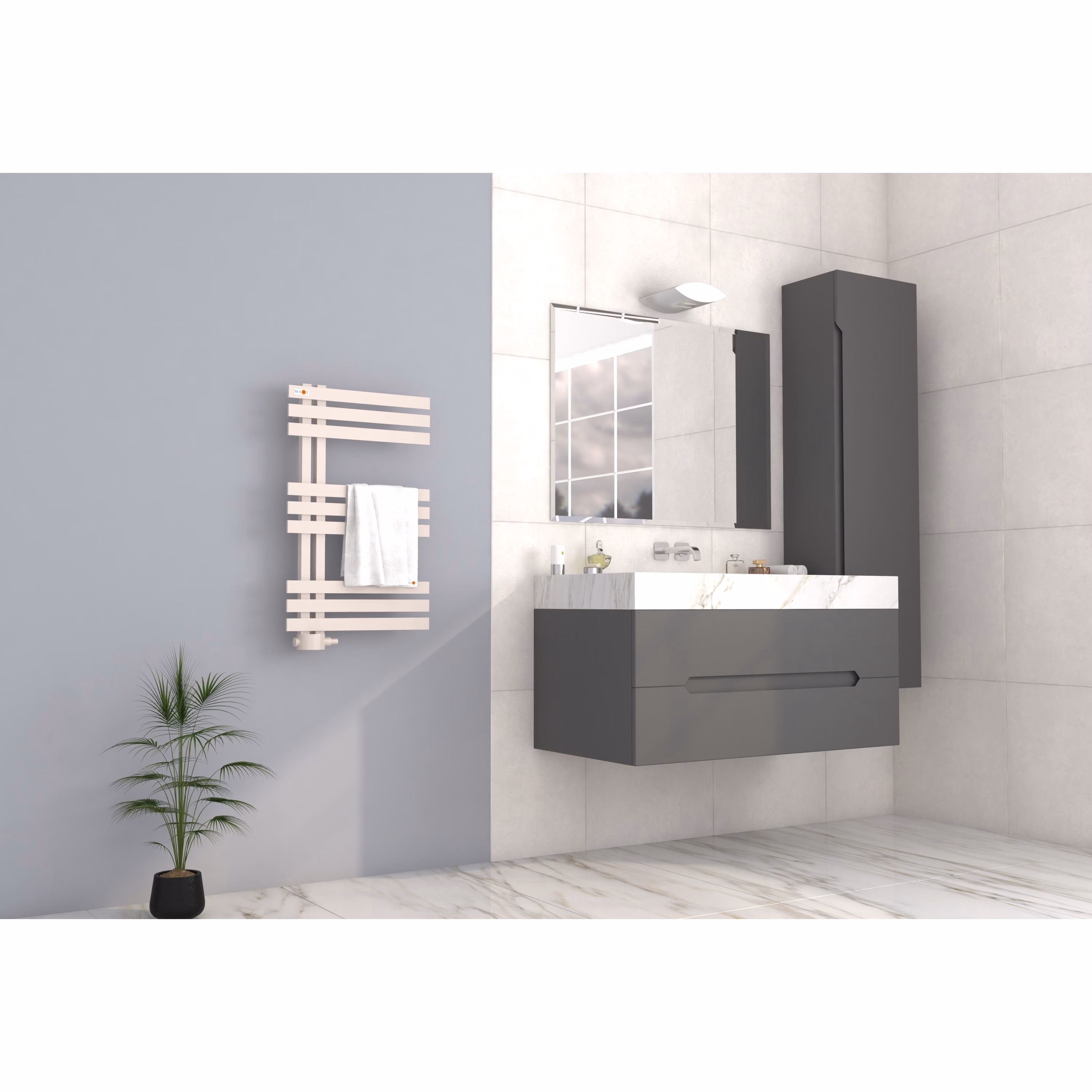 Mert Design Badheizkörper Modell Elen, Weiß aus der Kategorie Badheizkörper Seitenanschluss mit der Teilenummer 5-ELEN-50x080-W-M