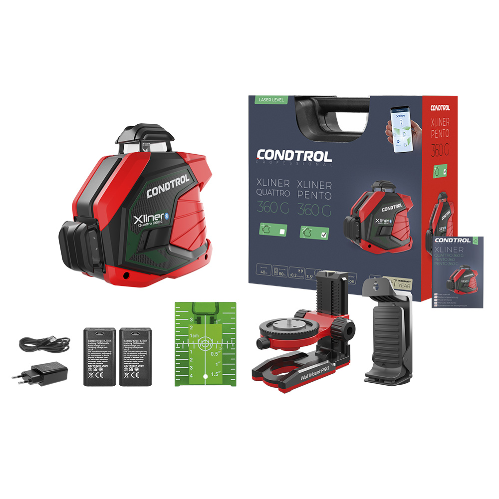 Kreuzlinienlaser Xliner Quattro 360G Kit von der Marke Condtrol Kreuzlinienlaser Xliner Quattro 360G Kit aus der Kategorie Kreuzlinienlaser mit der Teilenummer 7-2-106