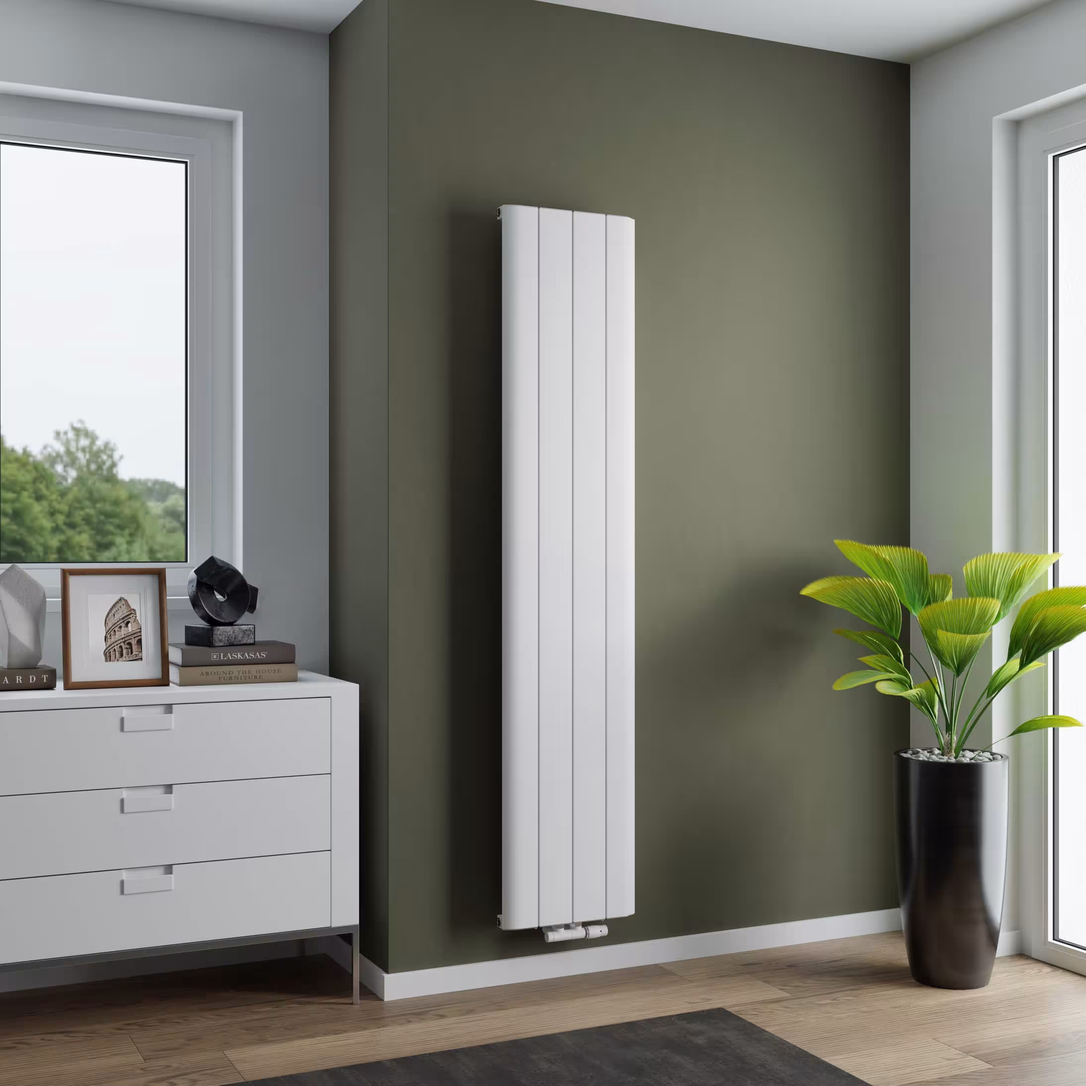 Ximax Aluminiumheizkörper Trigo Mittenanschluss Weiß Struktur Typ Größe: 1800x375 mm aus der Kategorie Aluminium-Heizkörper mit der Artikelnr. 11645