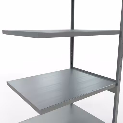 Anbauregal, Fachbodenregal Stecksystem MULTIplus250, 3000 x 1000 x 800 mm (HxBxT), 7 Fachböden, Längenriegel, verzinkt von Schulte Lagertechnik aus der Kategorie Stecksystem