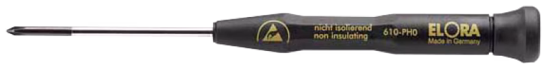 Elektronik Schraubendreher ESD, Kreuzschlitz, 610-PH 1x285 ESD von ELORA Elektronik Schraubendreher ESD, Kreuzschlitz, 610-PH ESD aus der Kategorie ESD-Schraubendreher mit der Artikelnr. 0610000012002