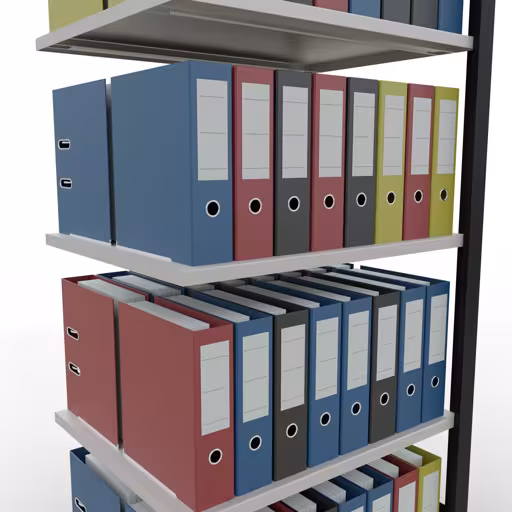 Produktbild Nr 13 des Artikels Anbauregal, Büro-Fachbodenregal Stecksystem MULTIplus150, 1800 x 750 x 600 mm (HxBxT), 5 Fachböden, Längenriegel, ohne Mittelanschlag, schwarz/lichtgrau Abbildung Nr 13 des Artikels Anbauregal, Büro-Fachbodenregal Stecksystem MULTIplus150, 1800 x 750 x 600 mm (HxBxT), 5 Fachböden, Längenriegel, ohne Mittelanschlag, schwarz/lichtgrau aus der Produktgruppe Büroregale von der Marke Schulte Lagertechnik