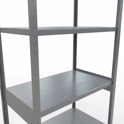 Grundregal, Fachbodenregal Stecksystem MULTIplus250, 3000 x 1000 x 600 mm (HxBxT), 7 Fachböden, Längenriegel, verzinkt von der Marke Schulte Lagertechnik aus der Produktreihe Stecksystem