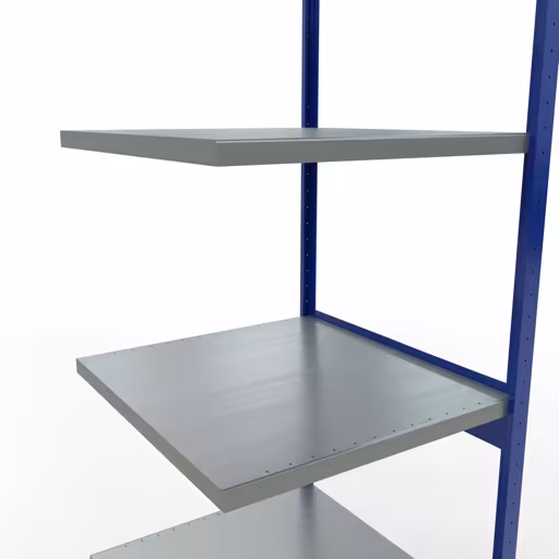 Produktbild Nr 14 des Artikels Anbauregal, Fachbodenregal Stecksystem MULTIplus250, 3000 x 750 x 800 mm (HxBxT), 7 Fachböden, Längenriegel, RAL 5010 enzianblau/verzinkt/verzinkt Abbildung Nr 14 des Artikels Anbauregal, Fachbodenregal Stecksystem MULTIplus250, 3000 x 750 x 800 mm (HxBxT), 7 Fachböden, Längenriegel, RAL 5010 enzianblau/verzinkt/verzinkt aus der Produktgruppe Stecksystem von der Marke Schulte Lagertechnik