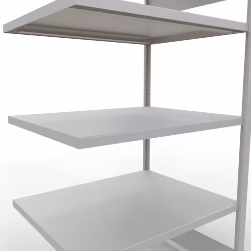 Abbildung Nr 13 des Artikels Anbauregal, Fachbodenregal Stecksystem MULTIplus250, 2000 x 1000 x 800 mm (HxBxT), 5 Fachböden, Längenriegel, RAL 7035 lichtgrau aus der Produktgruppe Stecksystem von der Marke Schulte Lagertechnik