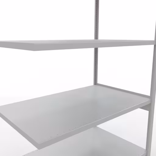 Abbildung Nr 15 des Artikels Anbauregal, Fachbodenregal Stecksystem MULTIplus250, 3000 x 1300 x 800 mm (HxBxT), 7 Fachböden, Längenriegel, RAL 7035 lichtgrau aus der Produktgruppe Stecksystem von der Marke Schulte Lagertechnik