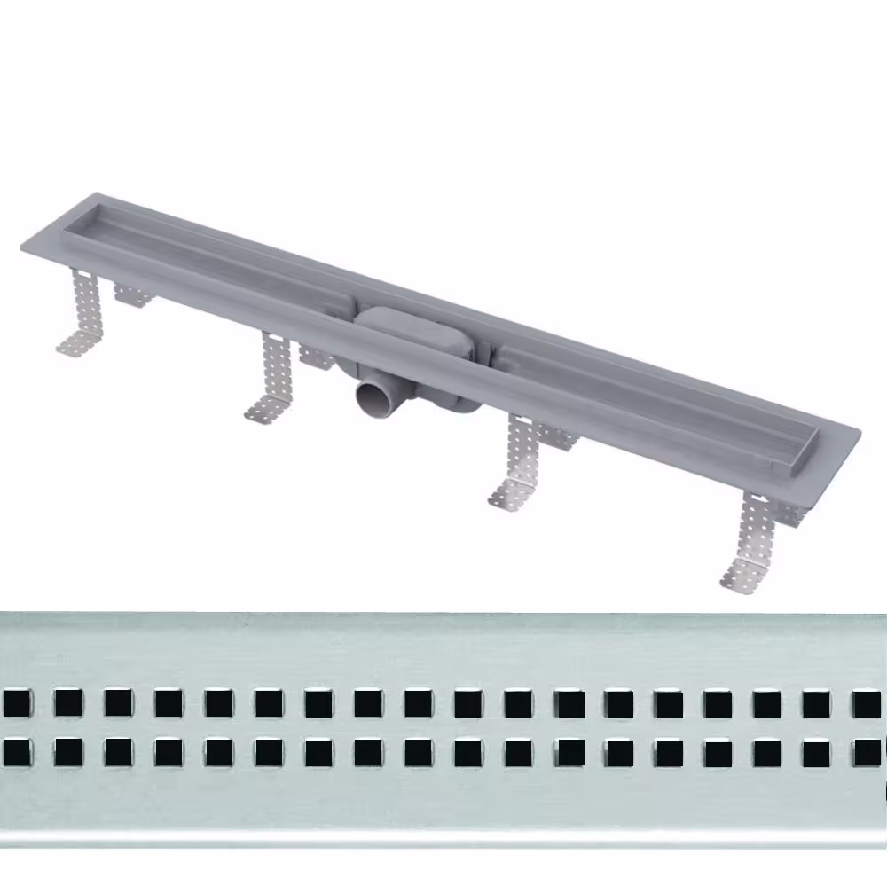 Bodenablaufrinne Duschrinne "No.9" Duschablauf inkl. Edelstahlrost Rostlänge 850mm aus der Kategorie Duschrinnen mit der GTIN 4250409117410 Duschrinnen mit Edelstahlrost No.9 von der Marke HoWaTech aus der Kategorie Duschrinnen