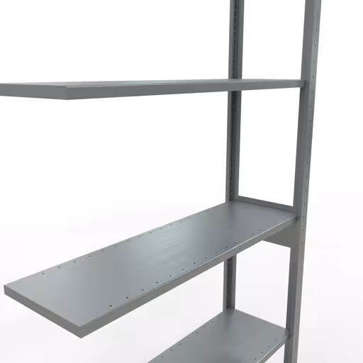 Anbauregal, Fachbodenregal Stecksystem MULTIplus85, 2500 x 1000 x 300 mm (HxBxT), 6 Fachböden, Längenriegel, verzinkt von der Marke Schulte Lagertechnik aus der Produktreihe Stecksystem