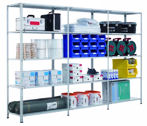 Schraubsystem Anbauregal 2500x1300x400 mm, Typ 250 kg, lichtgrau aus der Kategorie Anbauregal mit der Artikelnummer 30846-130