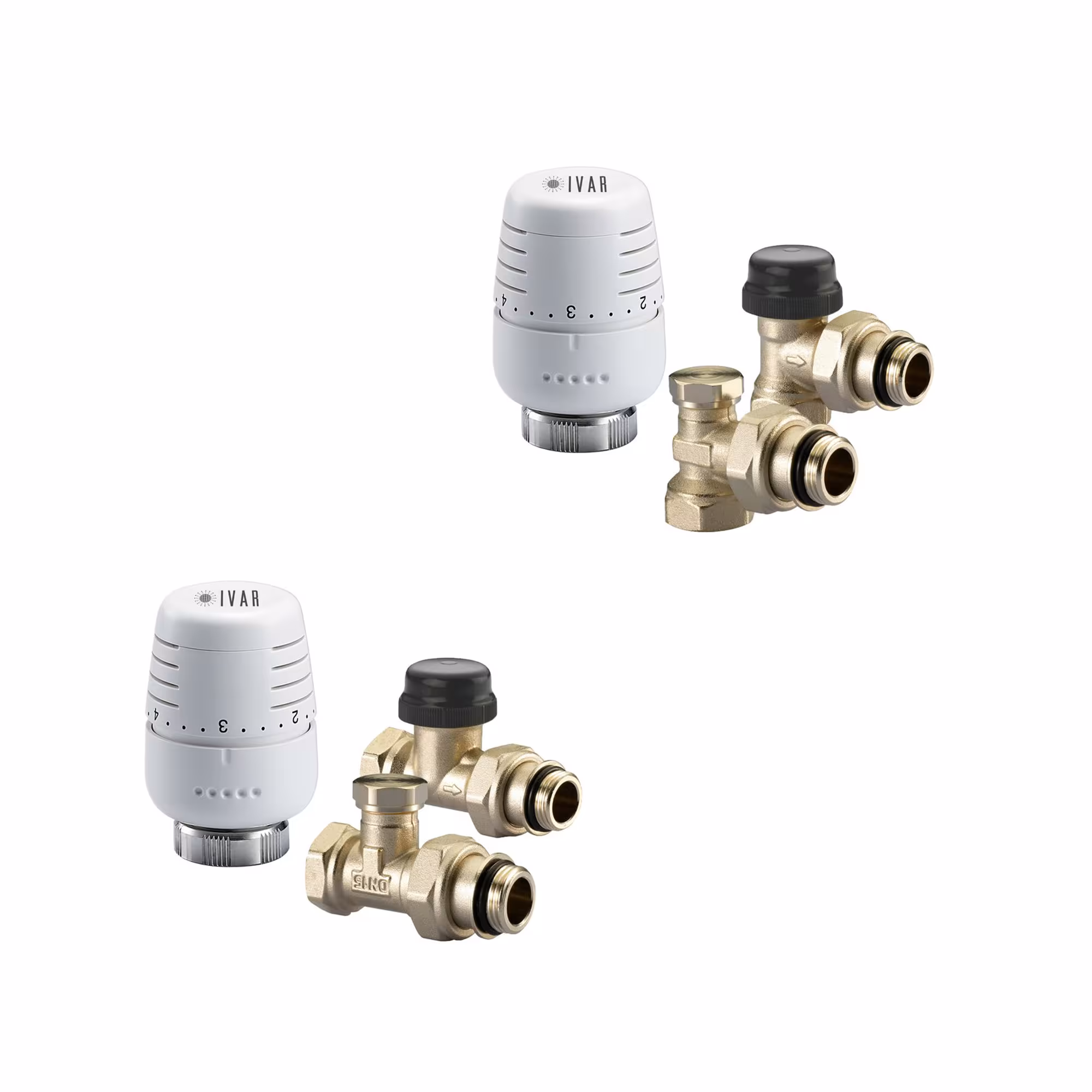 Heizkörperanschluss Set inkl. Thermostatkopf T5000 von Ivar Heizkörperanschluss Set inkl. Thermostatkopf T5000 aus der Kategorie Heizkörpermontage & Anschlüsse